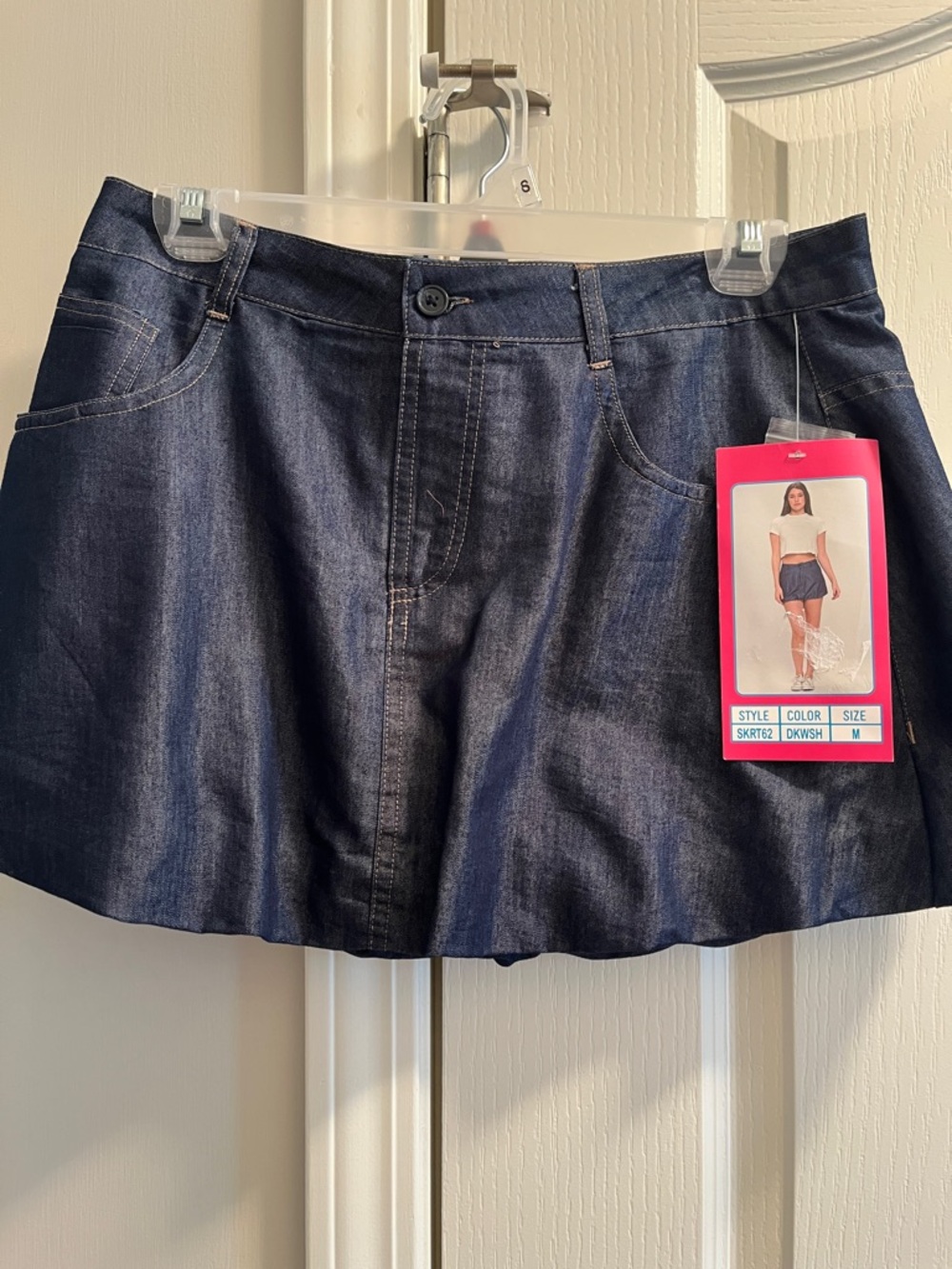 Source Unknown Dark Blue Denim Mini Skirt